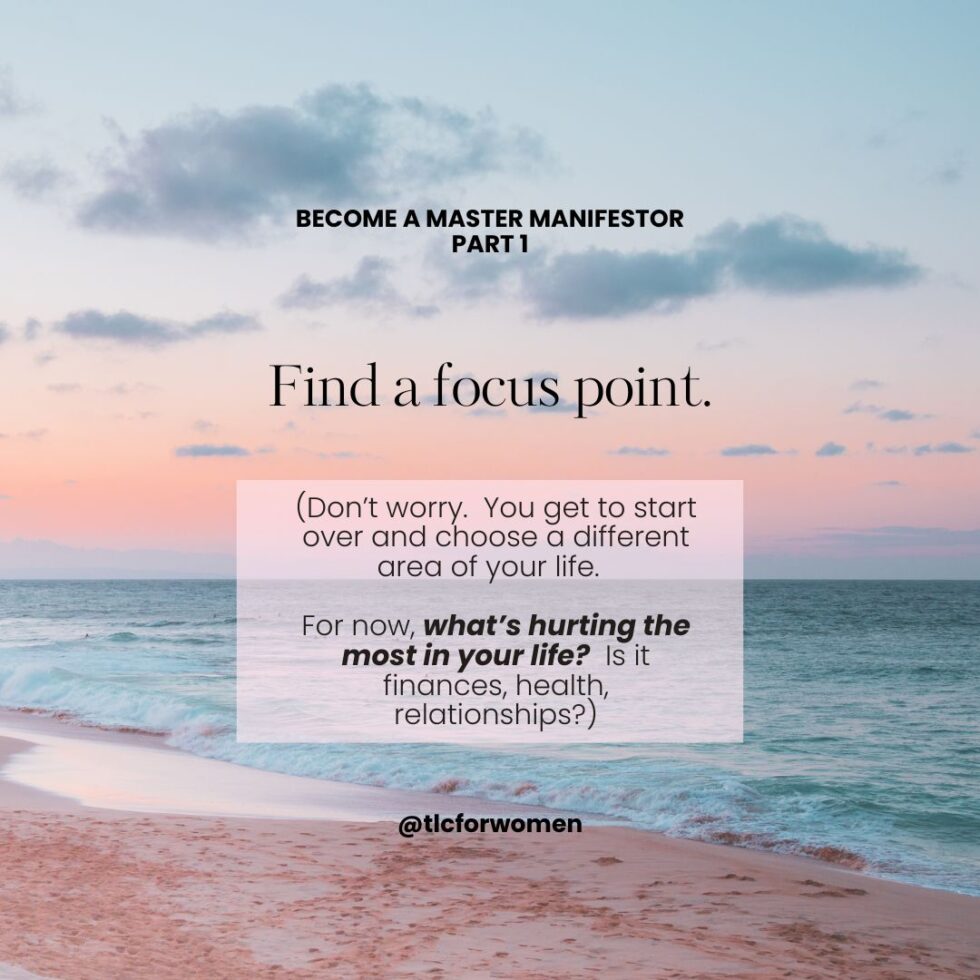 find a focus point. The art of manifesting your dream life